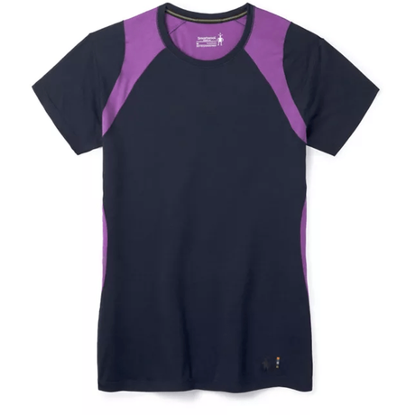 Smartwool Womens Merino 150 Base Layer Colorblock Short-Sleeve  -  X-Small / Deep Navy