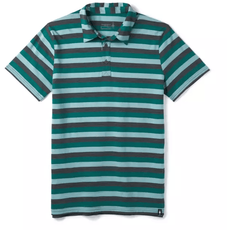 Smartwool Mens Merino 150 Polo  -  Medium / Pacific Stripe