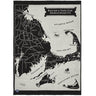 Faribault Mill Boston Map Wool Throw Blanket  -  Black/Smoke Gray