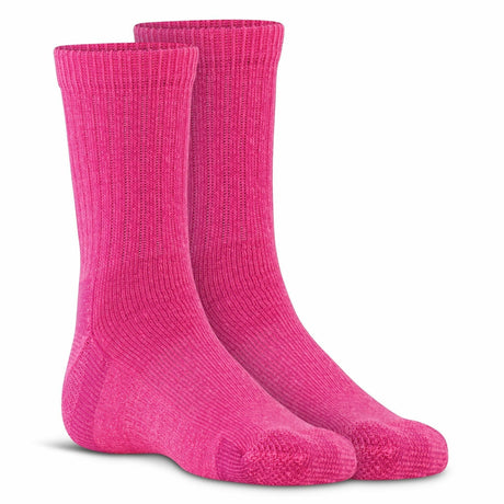 Fox River Kids Apex Hiker Jr Medium Weight Crew Socks  -  Small / Fuchsia