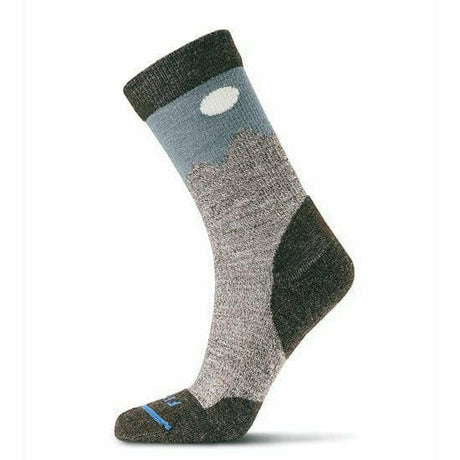 FITS Teton Light Hiker Crew Socks  -  Small / Chestnut/Stormy Weather