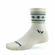 Swiftwick Vision Five Winter Limited Edition Crew Socks  -  Small / Cream